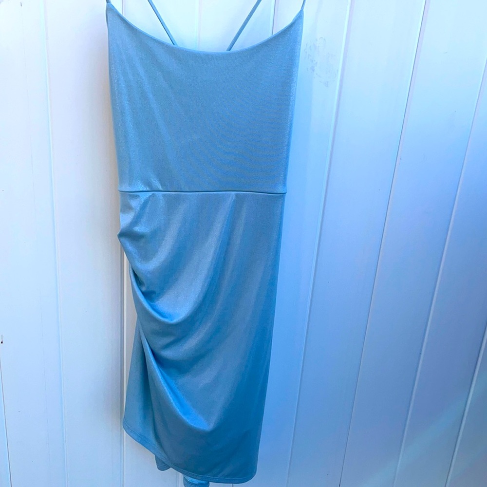 Light Blue Sparkle Mini Dress